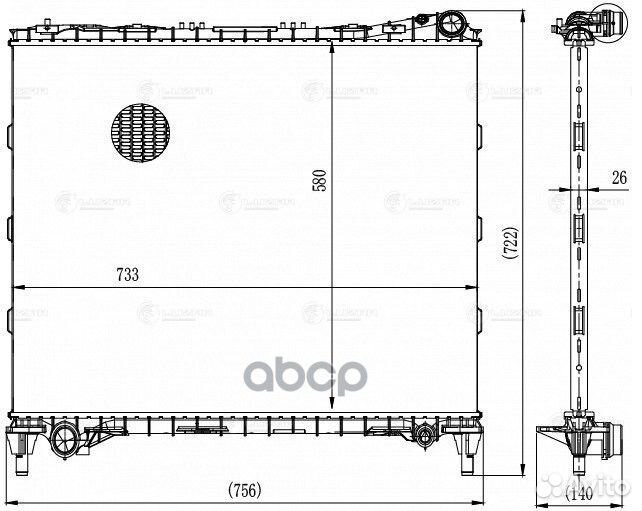 LRc 10170 радиатор системы охлаждения Land Rov