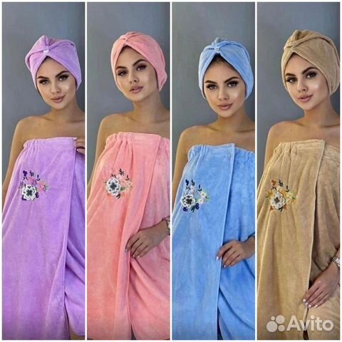 Женский Набор полотенце для бани сауны душа