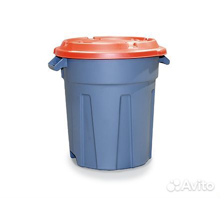 Мусорный бак 60 л с крышкой и ручками