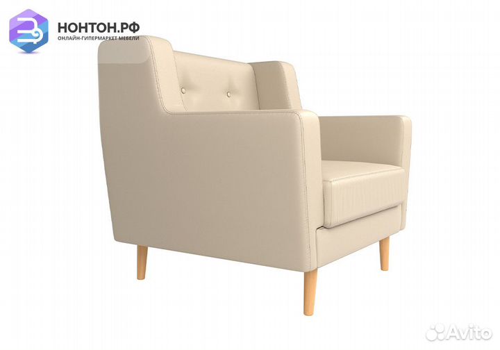 Кресло Брайтон экокожа бежевая