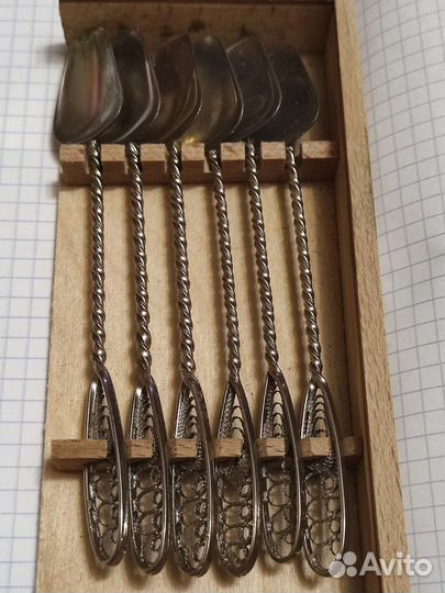 Чайные ложки, мельхиор, винтаж