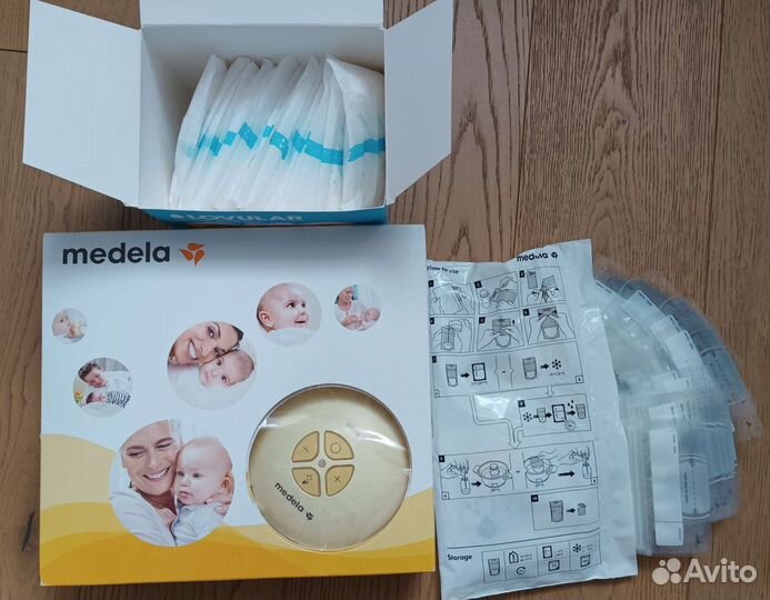 Молокоотсос Medela Swing, пакеты и вкладыши