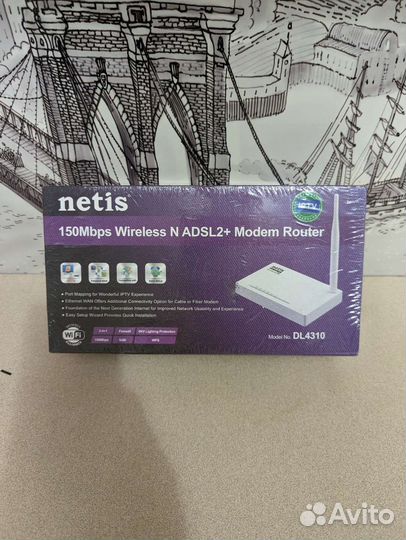 Модем Роутер adsl2+ netis DL4310