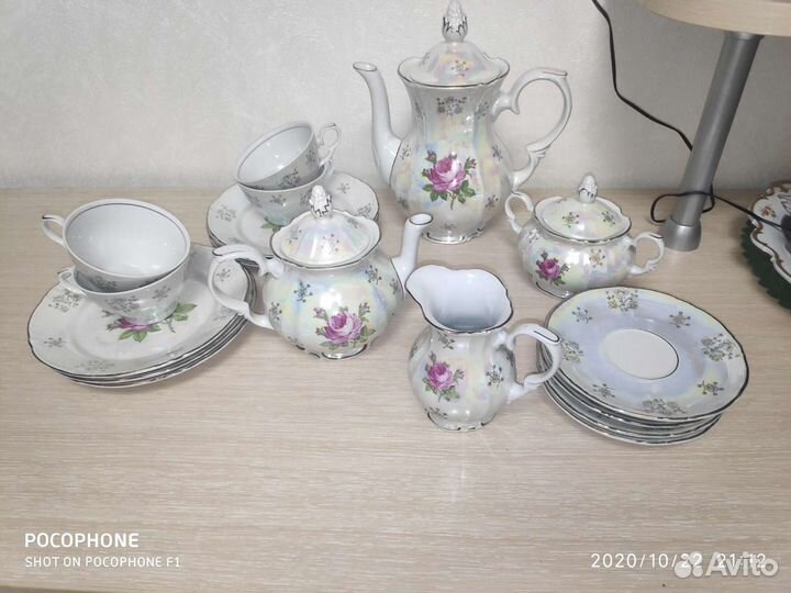 Чайный сервиз розы 20 предметов гдр