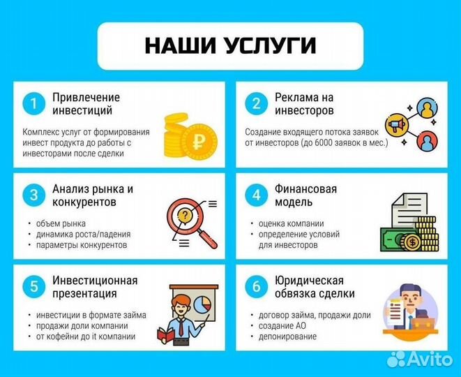 Помощь в привлечении инвестиций