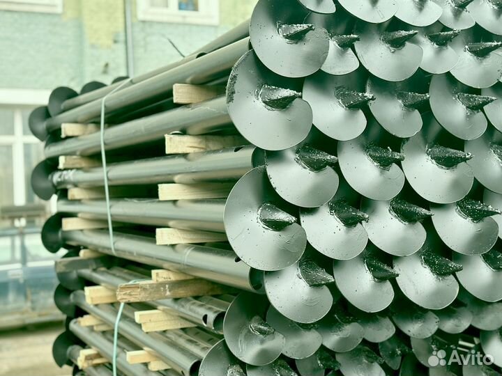 Винтовые сваи с монтажом