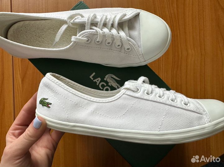 Кеды белые женские lacoste