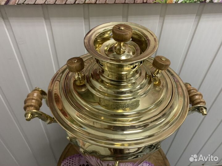 Самовар угольный на дровах 5 л рюмка Баташов