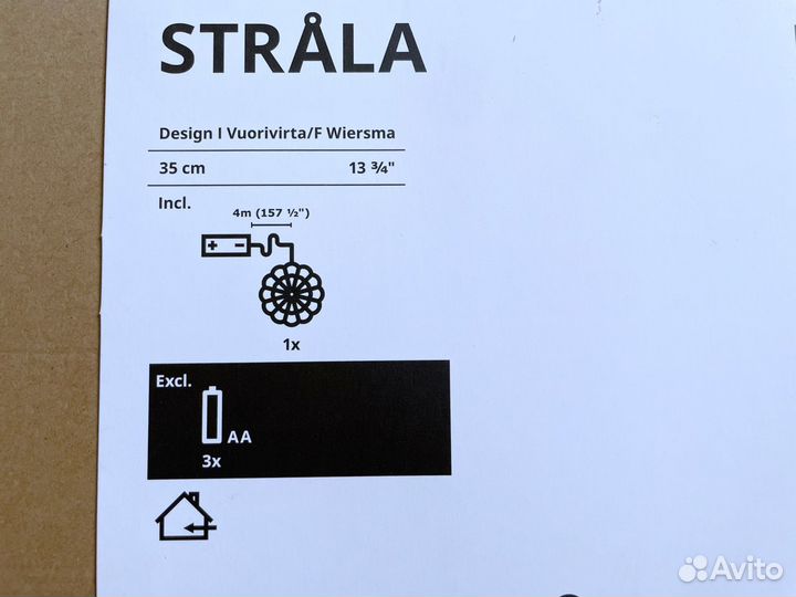 Новый светильник подвесной IKEA Strala