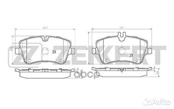 Колодки торм. диск. передн. MB C-Class (203) 00