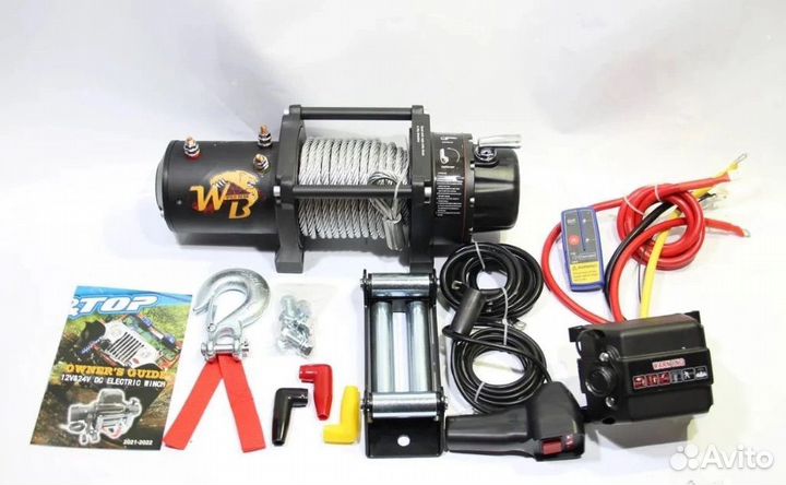 Лебедка электрическая 12v 8000 сталь (1814 кг)