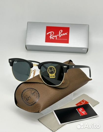 Солнцезащитные очки ray ban стекло clubmaster