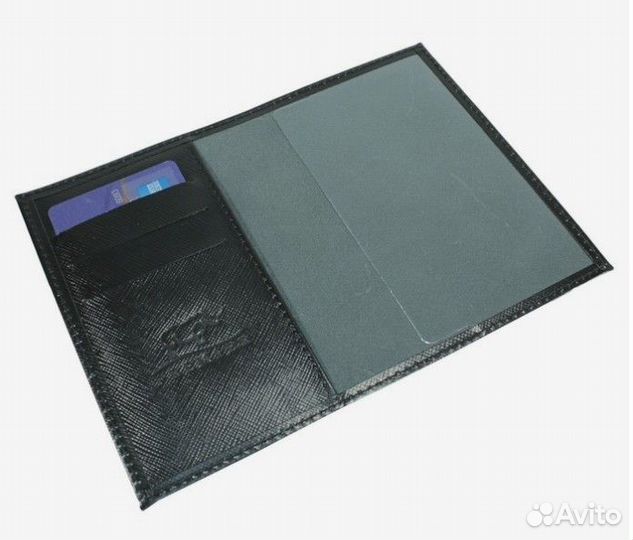 Обложка для паспорта кожа + отдел для карт Россия