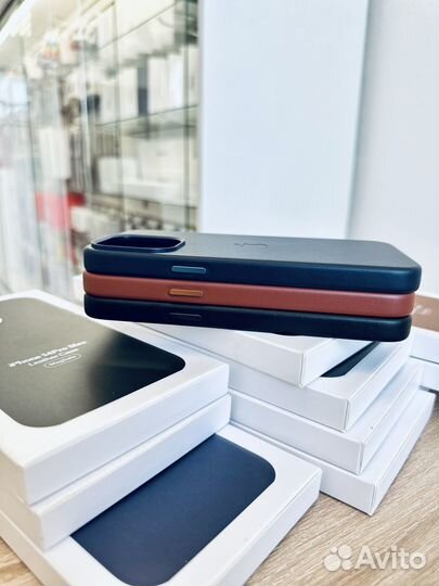 Кожаный чехол на 14 / 14Pro / 14PM