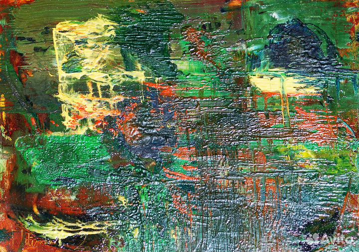 Картина маслом абстракция для интерьера