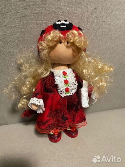 Кукла тильда Божья Коровка