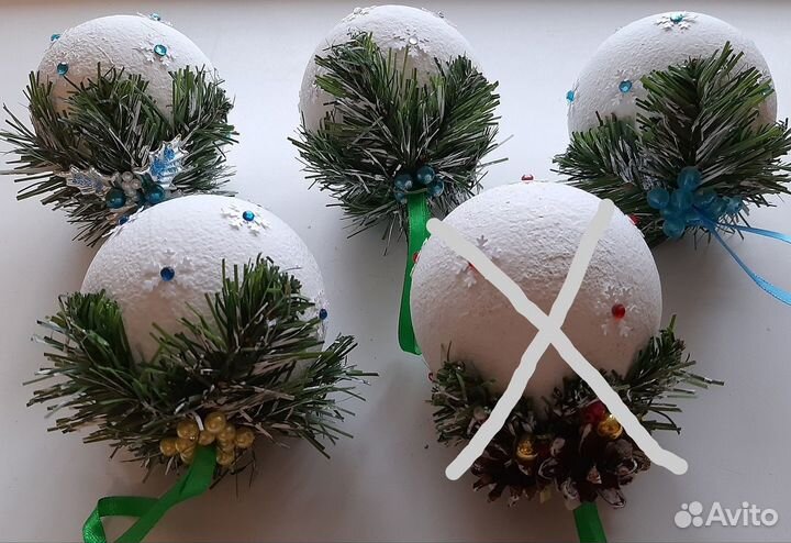 Шары елочные ручной работы