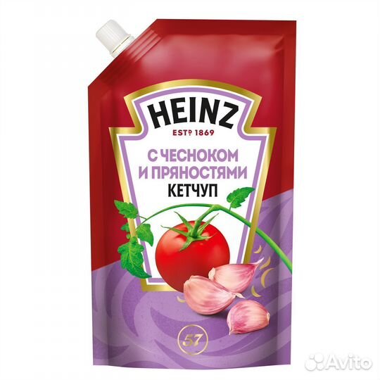 Опт - Кетчуп heinz Томатный с чесноком и прянос