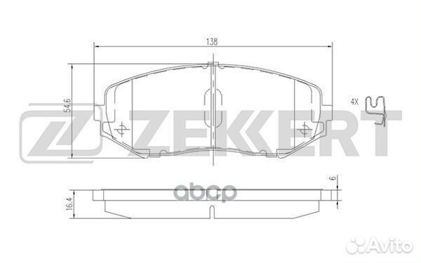 Колодки торм. диск. передн. Suzuki Grand Vitara