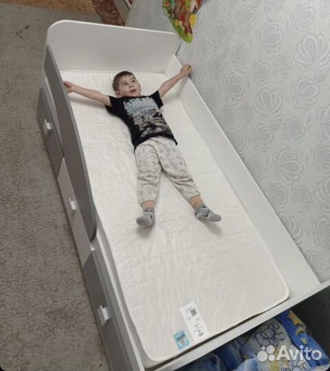 Кровать Умка (серебро + белый)