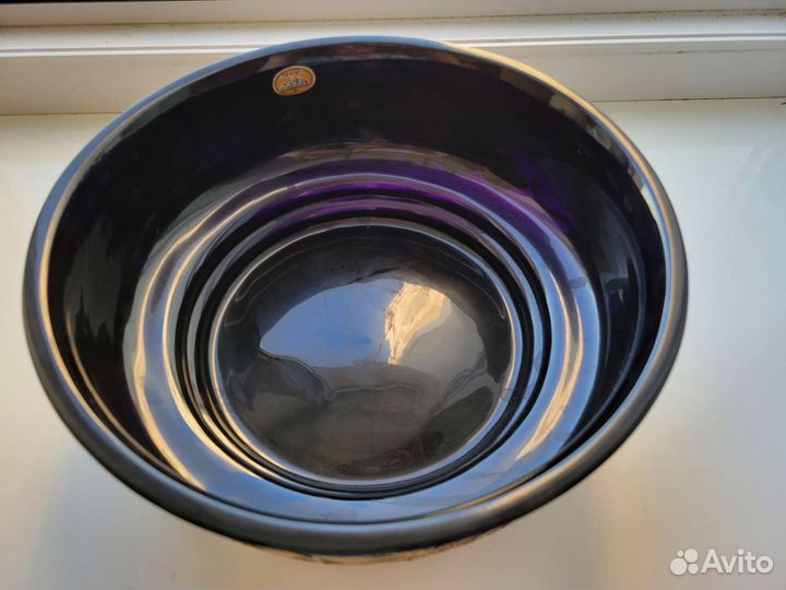 Ваза для фруктов цветное стекло богемия