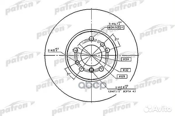 Диск тормозной передн BMW: X3 06, X5 00- PBD41