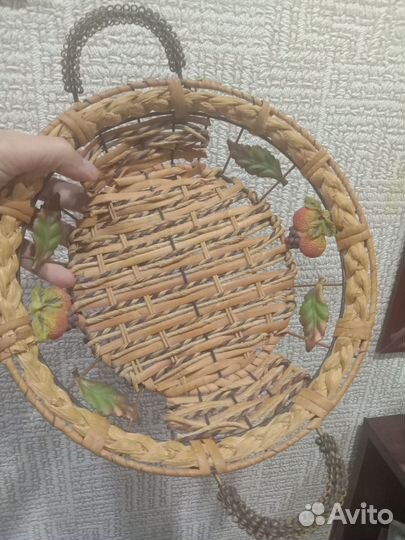 Плетёная корзинка - поднос ручной работы