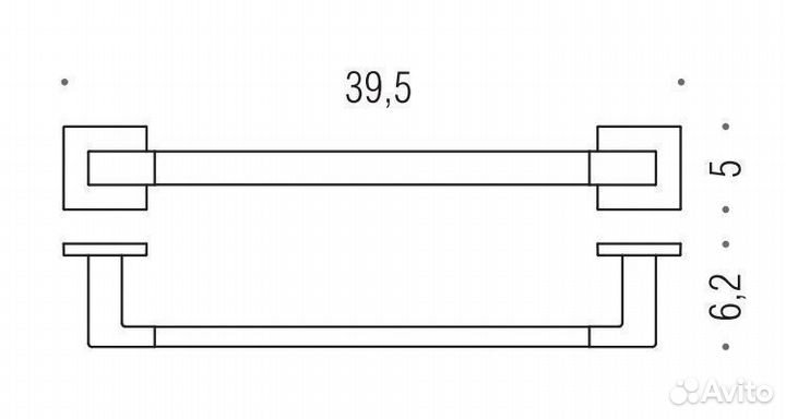 Держатель для полотенец Colombo Basic Q, 410мм, хр