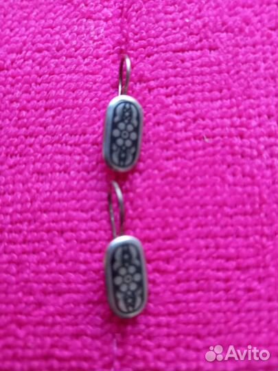 Серьги серебро 925 пробы, броши