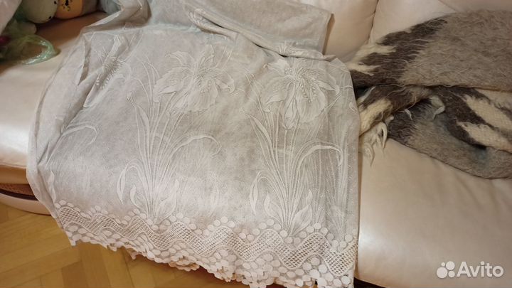 Тюль, ширина 280 см, высота 200 см.Ирисы.Красотища