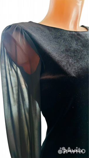 Платье по фигуре велюр красивый акцент на спине