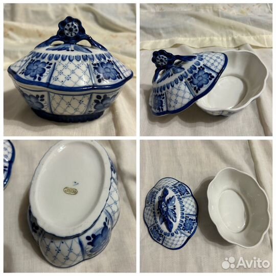 Посуда гжель СССР ручная работа