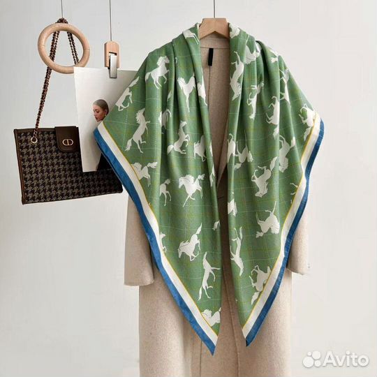 Шикарный кашемировый женский платок 135*135см