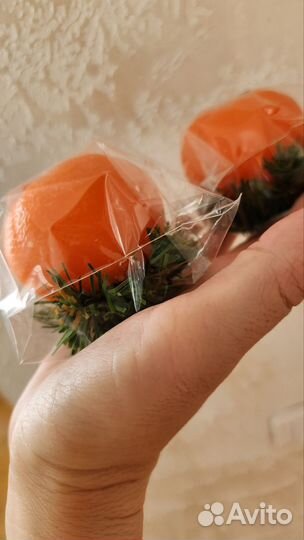 Новогодние свечи мандарин