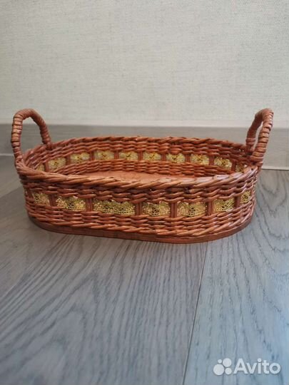 Плетеные корзинки из бумажной лозы