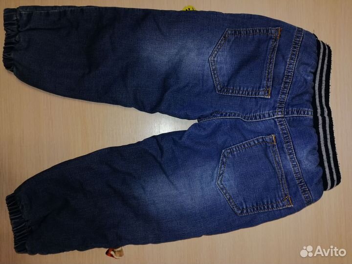 Джинсы на флисе 92
