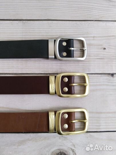 Мужской кожаный ремень ручной работы