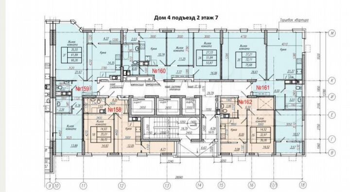 1-к. квартира, 36,1 м², 7/24 эт.