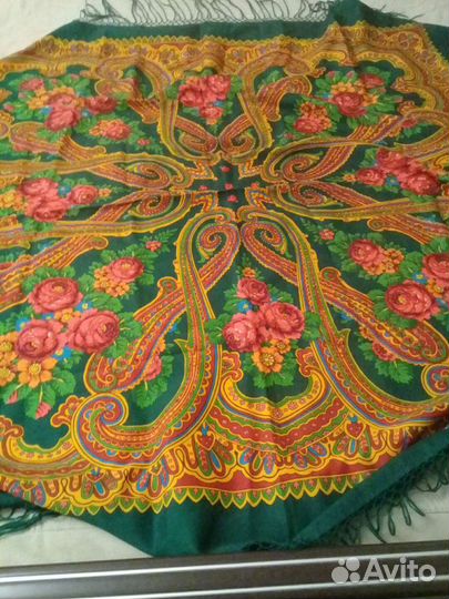 Павловопосадская шаль 148 на 148, винтаж