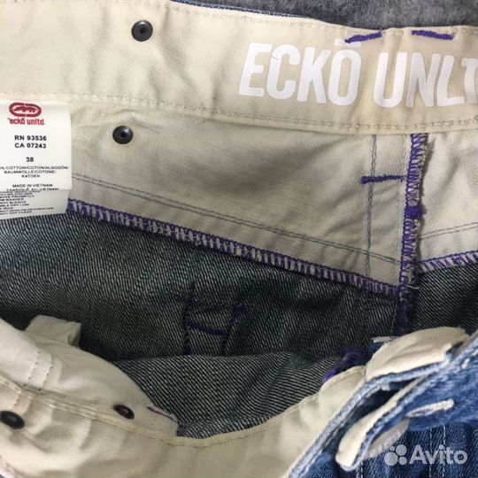 Ecko Unltd широкие рэп джинсы Y2K vintage