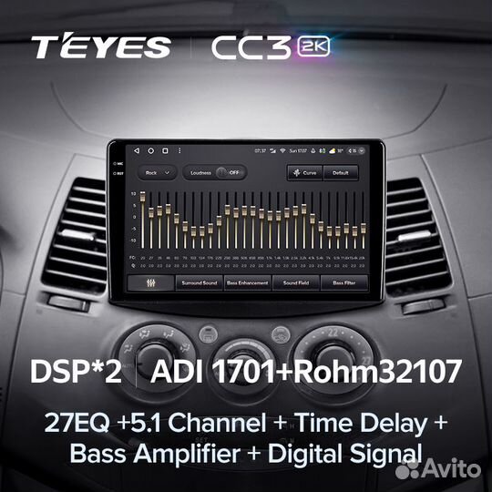 Магнитола Teyes CC3 2K 6/128 Mitsubishi Grandis