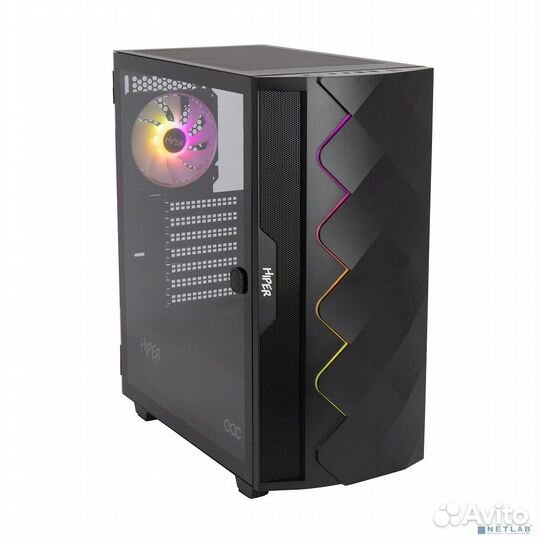 Case hiper DCB черный без бп ATX 1x120mm 1x140mm 1
