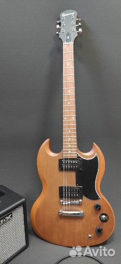 Электрогитара epiphone с комбоусилителем Nux