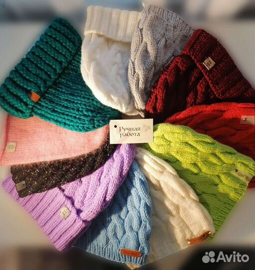 Вязанные шапки ручной работы
