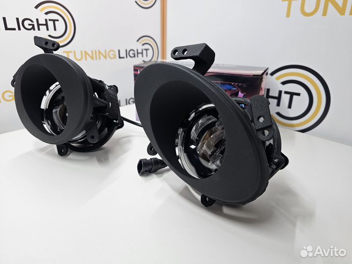 LED птф 70W для Hyundai Santa Fe 2 дорест