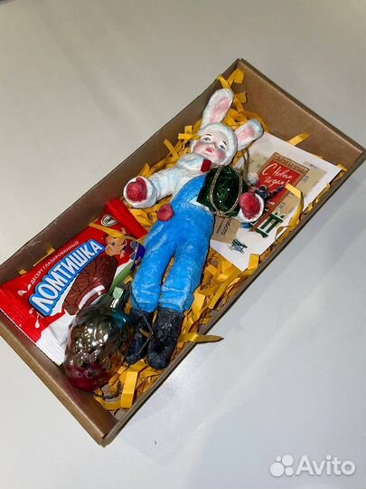 Уникальные ватные ёлочные игрушки ручной работы