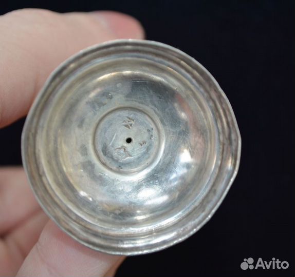 Серебряная рюмка. - 875 пр. кубачи. вес 50.7 гр