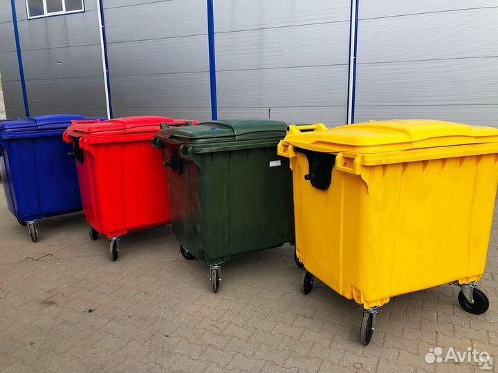 Пластиковые Мусорные Контейнеры 1100л Оптом