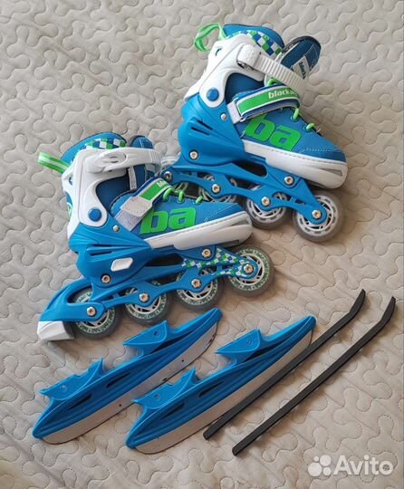 Роликовые коньки детские 2 в 1 раздвижные