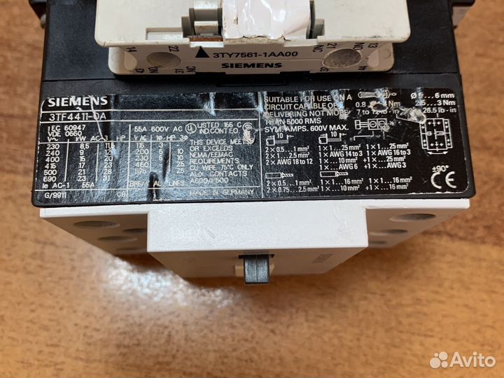 Контактор 3TF44 Siemens